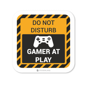 Stickerland India Do Not Disturb Gamer At Play Sticker 6.5x6.5 CM (Pack of 1)