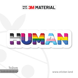 Stickerland India Gay LGBT Pride Human Flag 7x2 CM (Pack of 1)