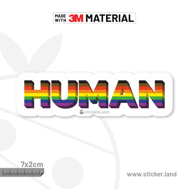 Stickerland India Gay LGBT Philadelphia Pride Human Flag 7x2 CM (Pack of 1)