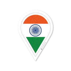 Stickerland India Indian Flag Tricolor Navigator Sticker 4x5.5 CM (Pack of 1)