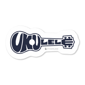 Stickerland India Ukulele Guitar Sticker 6.5x3 CM (Pack of 1)