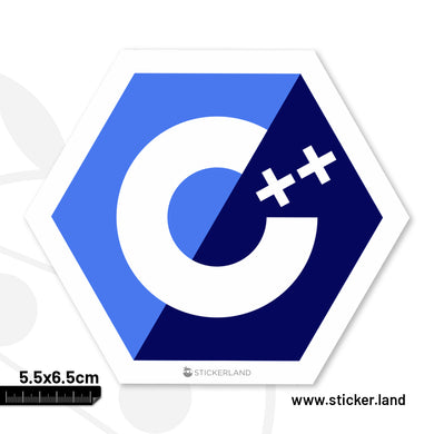 Stickerland India C Plus+ Sticker 6.5x6 CM (Pack of 1)