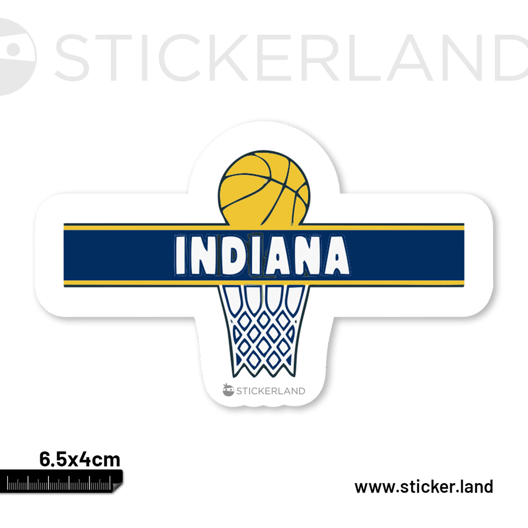Stickerland India Indiana  Sticker 6.5x4 CM (Pack of 1)