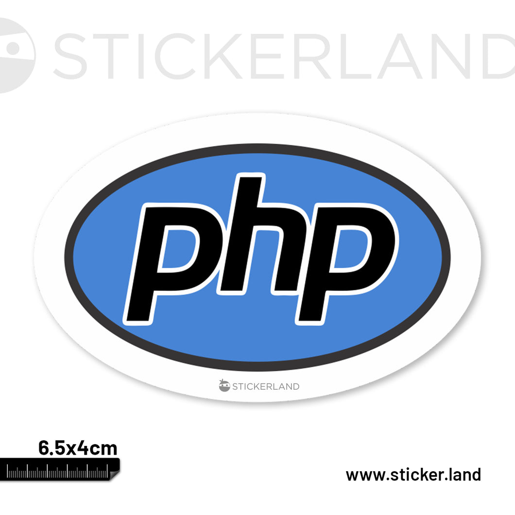 Stickerland India PHP Sticker 6.5x4 CM (Pack of 1)