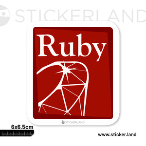 Stickerland India Ruby Sticker 6x6.5 CM (Pack of 1)