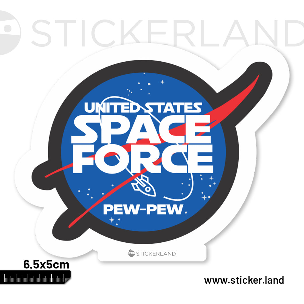 Stickerland India Space Force Sticker 6.5x5 CM (Pack of 1)