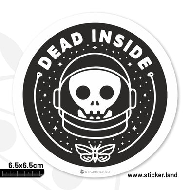 Stickerland India Dead Inside Sticker 6.5x6.5 CM (Pack of 1)