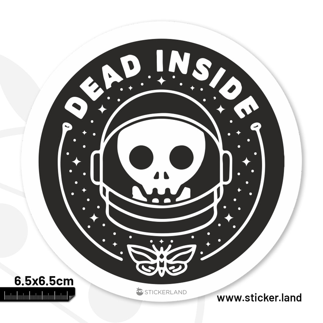 Stickerland India Dead Inside Sticker 6.5x6.5 CM (Pack of 1)