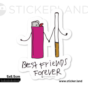 Stickerland India Best Friends Sticker 5x6.5 CM (Pack of 1)