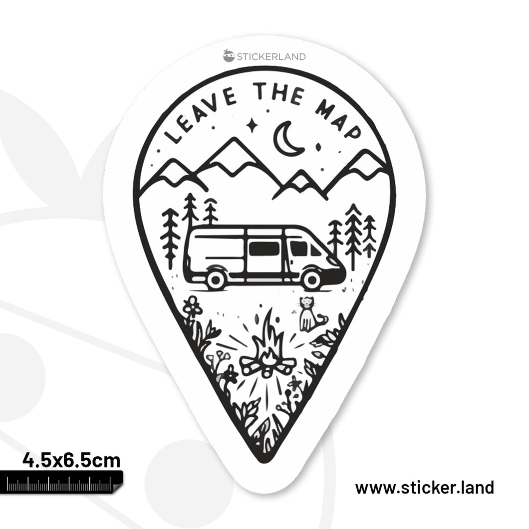 Stickerland India Leave The Map Sticker 4.5x6.5 CM (Pack of 1)