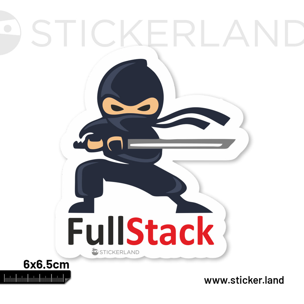 Stickerland India Full Stack Sticker 6x6.5 CM (Pack of 1)