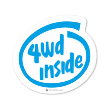 Load image into Gallery viewer, Stickerland India  4 Wheel Drive Inside Sticker 5x4.5 CM (Pack of 1)