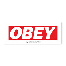 Load image into Gallery viewer, Stickerland India  Obey Sticker 5x2 CM (Pack of 1)