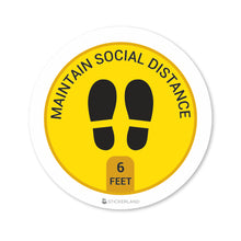 Load image into Gallery viewer, Stickerland India Maintain Social Distance Sticker 6.5x6.5 CM (Pack of 1)