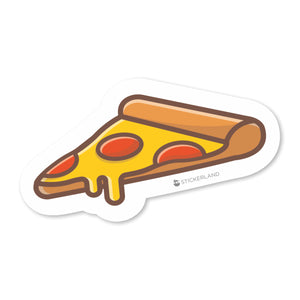Stickerland India Pizza Slice Sticker 6.5x3.5 CM (Pack of 1)