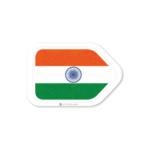 Stickerland India Indian Flag Stitched Arrow Sticker 6.5x4.5 CM (Pack of 1)