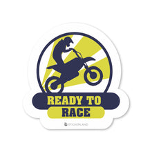 Load image into Gallery viewer, Stickerland India Ready To Race Sticker 6.5x6.5 CM (Pack of 1)