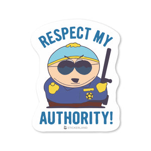 Stickerland India Respect My Authority Sticker 5x6.5 CM (Pack of 1)