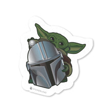 Load image into Gallery viewer, Stickerland India Baby Yoda Sitting On A Helmet Sticker 4.5x5 CM (Pack of 1)