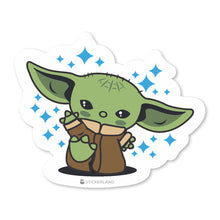 Load image into Gallery viewer, Stickerland India Baby Yoda Stars Sticker 6.5x5.5 CM (Pack of 1)