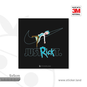 Stickerland India Just Rick it Sticker 5x5 CM (Pack of 1)