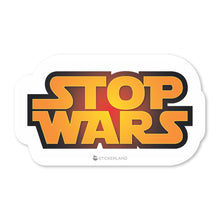 Load image into Gallery viewer, Stickerland India Stop Wars Sticker 6x3.5 CM (Pack of 1)