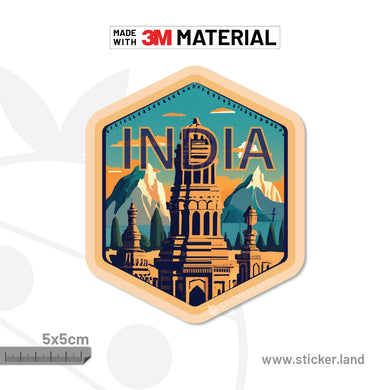 Stickerland India Building India_5x5cm (Pack of 1)