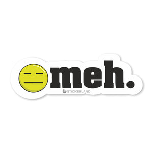 Stickerland India Emoji Meh Sticker 6x2 CM (Pack of 1)