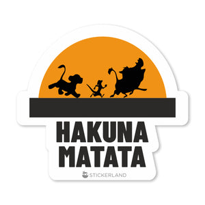 Stickerland India  Hakuna Matata Sticker 5x4.5 CM (Pack of 1)