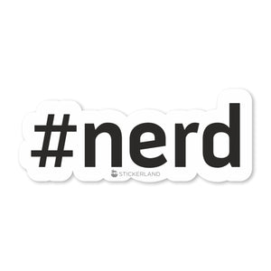 Stickerland India  Hashtag Nerd Sticker 6x2.5 CM (Pack of 1)