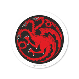Stickerland India  House Targaryen Of Dragonstone Sticker 5x5 CM (Pack of 1)