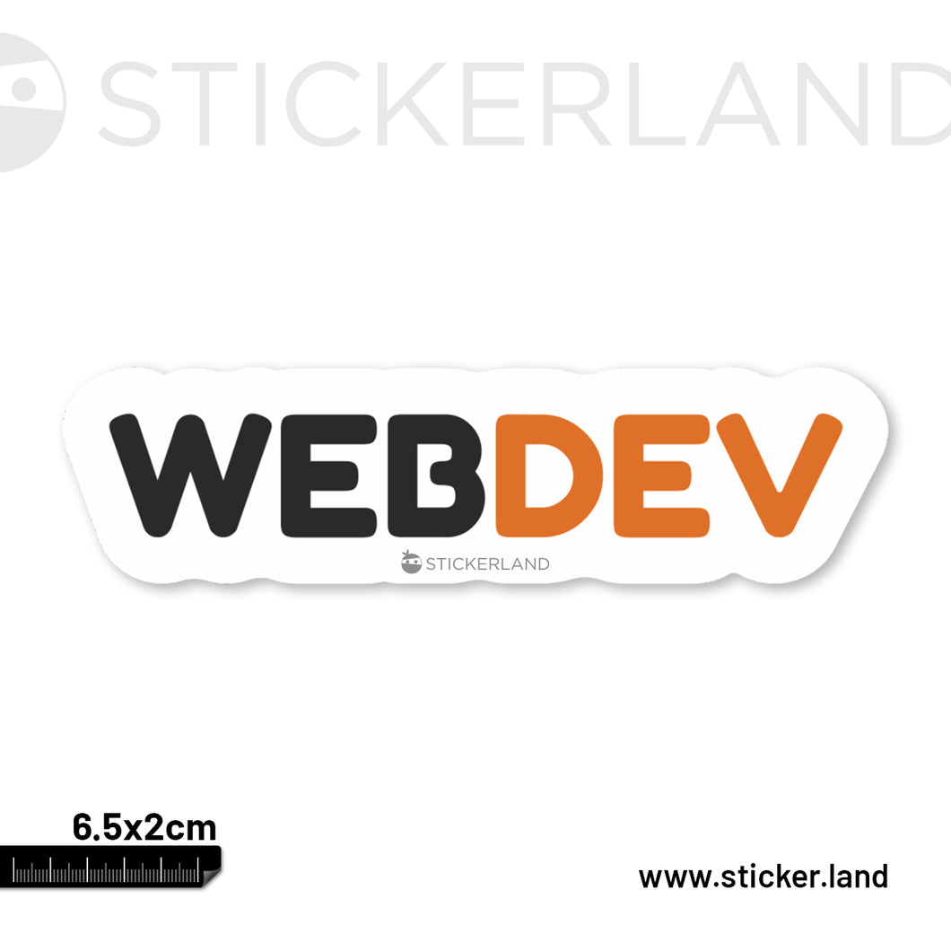Stickerland India Web Dev Sticker 6.5x2 Cm (Pack of 1)