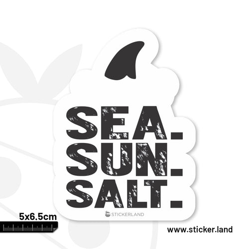 Stickerland India Sea Sun Salt Sticker 5x6.5 CM (Pack of 1)