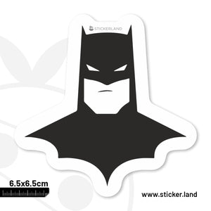 Stickerland India Bat Man Black And White Sticker 6.5x6.5 CM (Pack of 1)