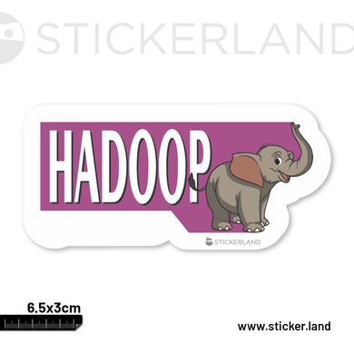 Stickerland India Hadoop  Sticker 6.5x3 CM (Pack of 1)