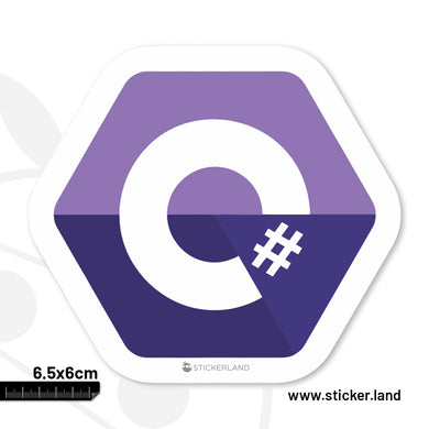 Stickerland India C # Sticker 6.5x6 CM (Pack of 1)