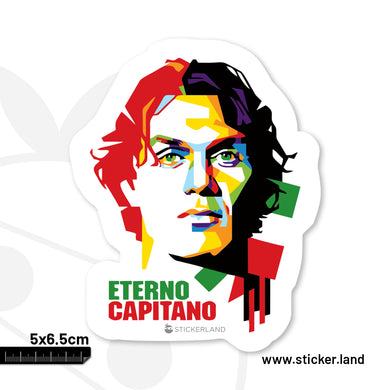 Stickerland India Eterno Capitano Sticker 5x6.5 CM (Pack of 1)