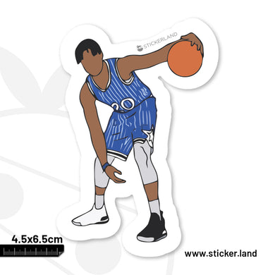 Stickerland India Basket Ball Sticker 4.5x6.5 CM (Pack of 1)