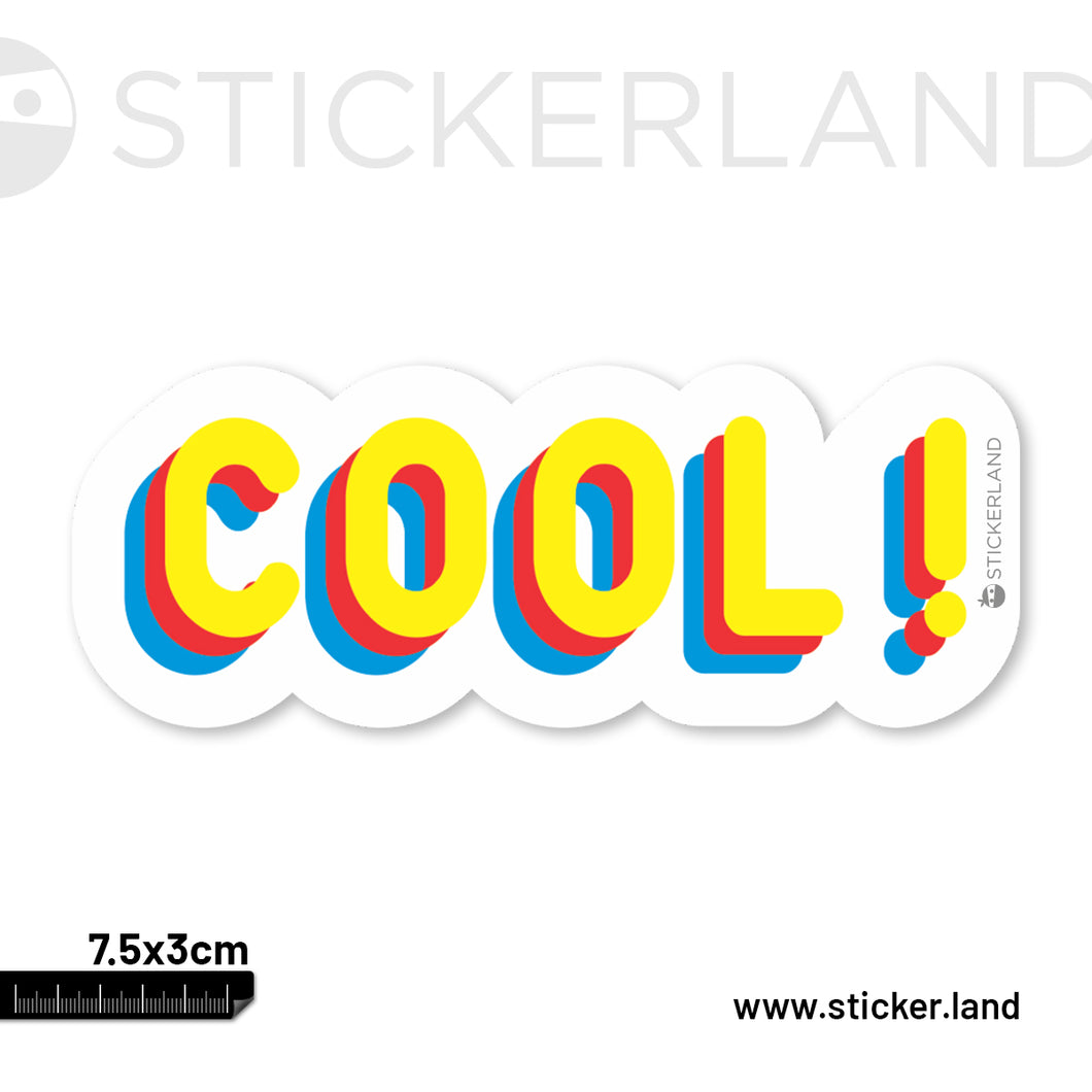 Stickerland India Cool Color Sticker 7.5x3 CM (Pack of 1)