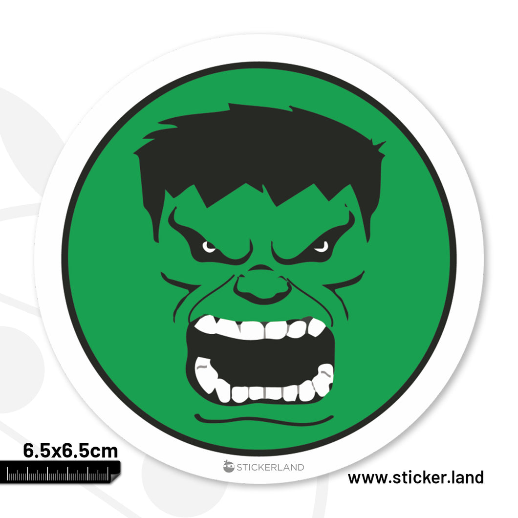 Stickerland India Hulk Angry Sticker 6.5x6.5 CM (Pack of 1)
