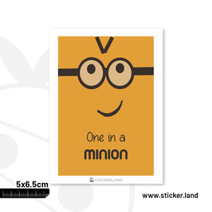 Stickerland India One In A Minion Sticker 5x6.5 CM (Pack of 1)