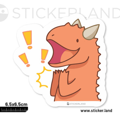 Stickerland India Psittacosaurus Dinazor Sticker 6.5x6.5 CM (Pack of 1)