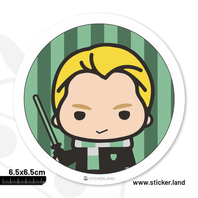 Stickerland India Draco Malfoy House Sticker 6.5x6.5 CM (Pack of 1)