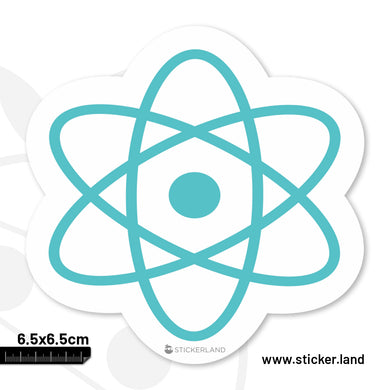 Stickerland India Atom Circles Sticker 6.5x6.5 CM (Pack of 1)