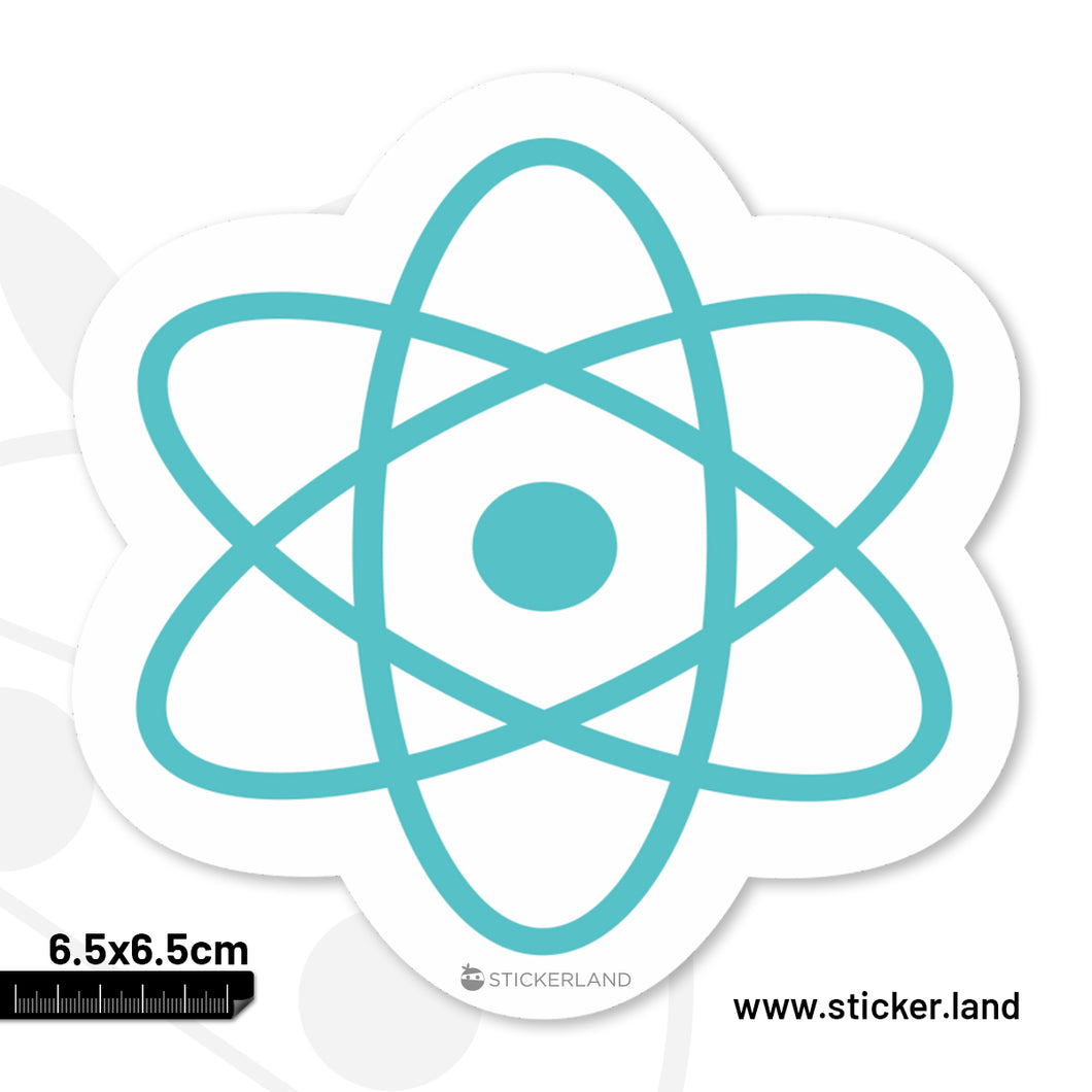 Stickerland India Atom Circles Sticker 6.5x6.5 CM (Pack of 1)