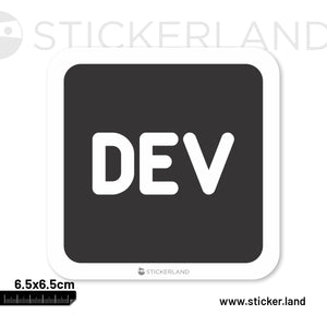 Stickerland India Dev Black Sticker 6.5x6.5 CM (Pack of 1)