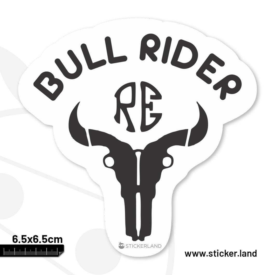 Stickerland India Bull Rider Sticker 6.5x6.5 CM (Pack of 1)