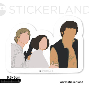 Stickerland India 3 Personed Friends Sticker 6.5x5 CM (Pack of 1)