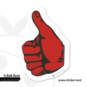 Stickerland India Thubs Up Sticker 4.5x6.5 CM (Pack of 1)