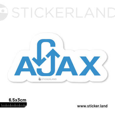 Stickerland India Ajax  Sticker 6.5x3 CM (Pack of 1)